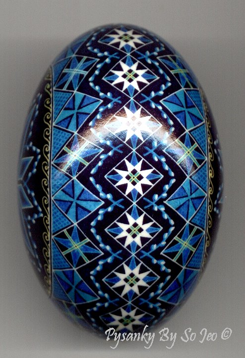 Blue Pussy Willow Duck Ukrainian Easter Egg Pysanky By So Jeo